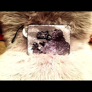 BLACK AND SILVER MERMAID CLUTCH